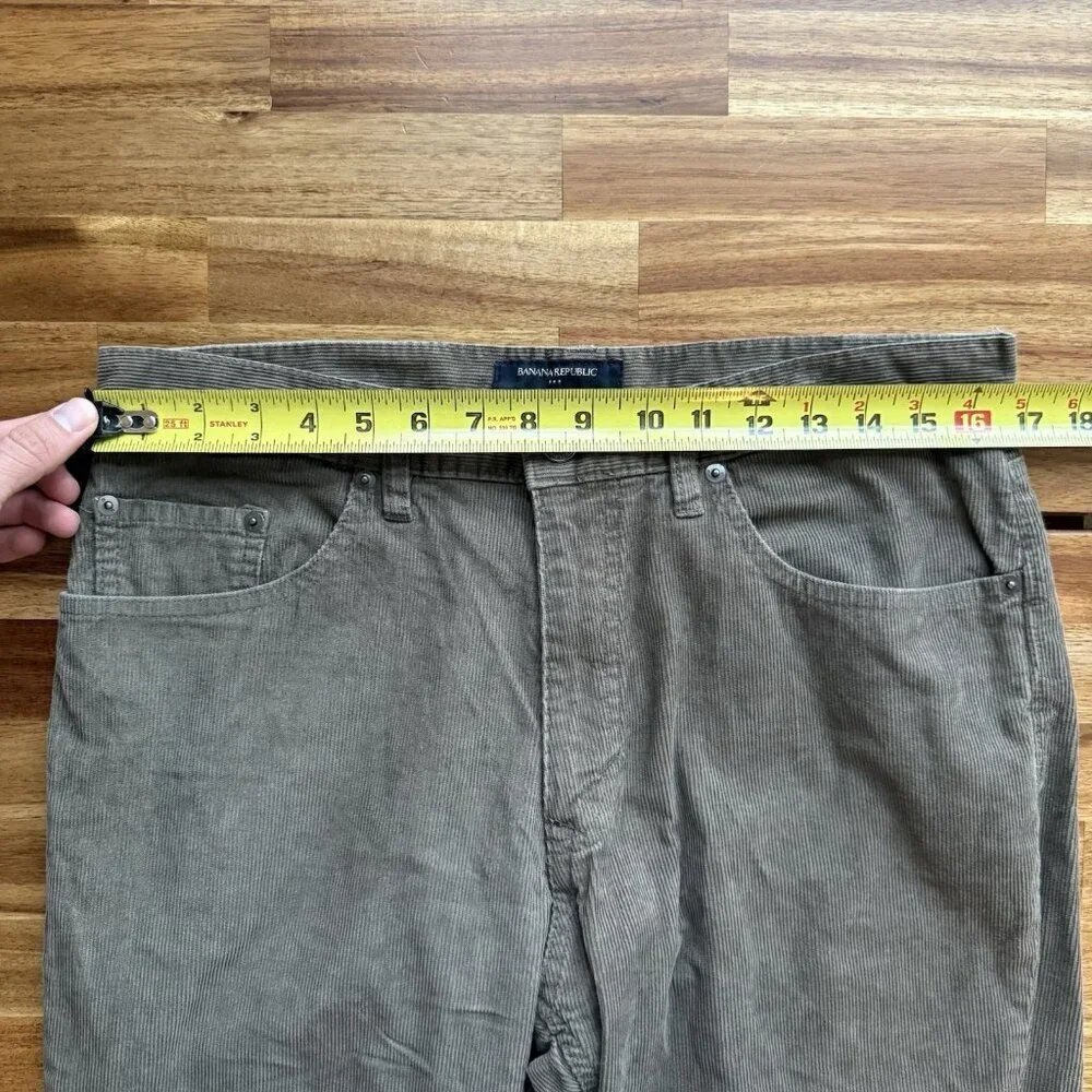 Banana Republic Cotton Corduroy Pants Mens 34x32 Straight Leg Holiday Christmas‎